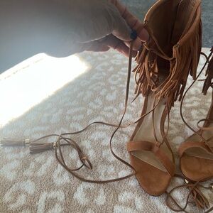 Fringe Tan Sandals Gladiator